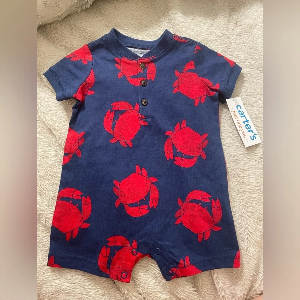 NWT Carter’s Crab Outfit Romper